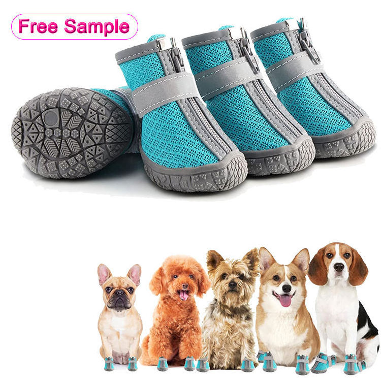 Wholesale Waterproof Nylon Neoprene Reflective Dog Boots Breathable Dog Shoes for Small Dogs Boots