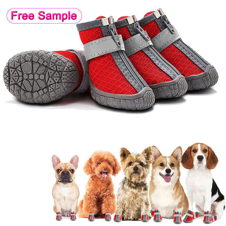 Wholesale Waterproof Nylon Neoprene Reflective Dog Boots Breathable Dog Shoes for Small Dogs Boots