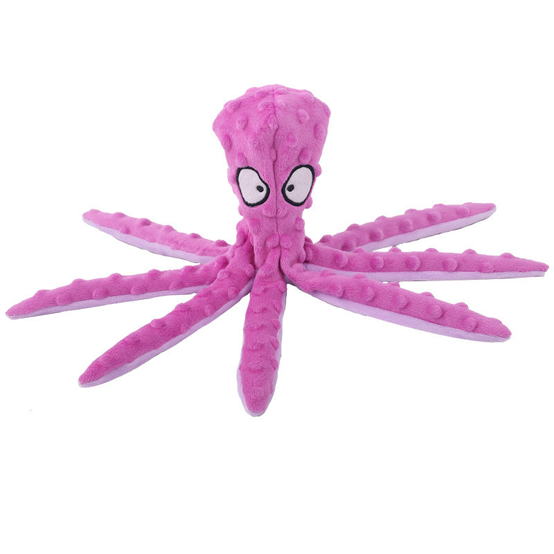 2024 Pet plush Squeaky Octopus Dog Puzzle Bite Resistant Vocal Toy