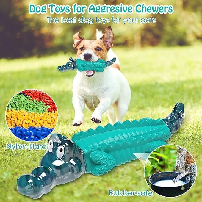 Wholesale Pet Chew Toy for Dogs Durable Indestructible Chewing Crocodile Tough Dog Toys