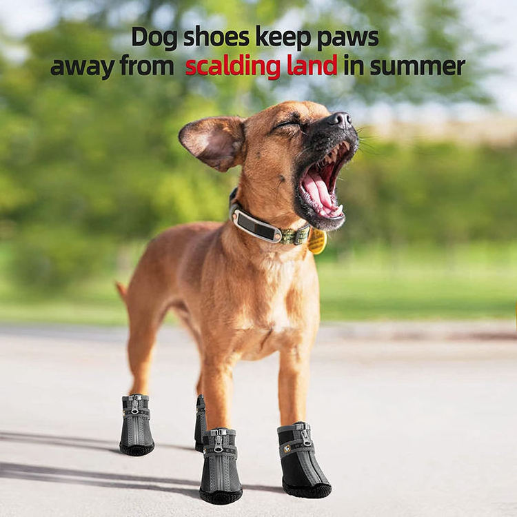 Wholesale Waterproof Nylon Neoprene Reflective Dog Boots Breathable Dog Shoes for Small Dogs Boots