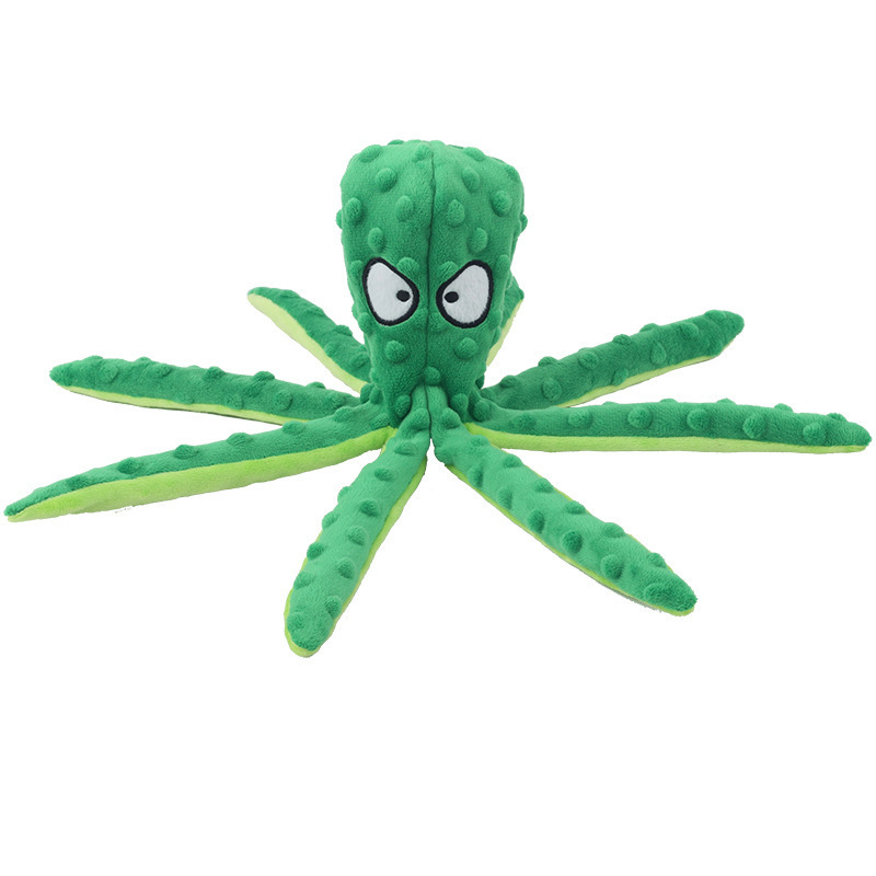 2024 Pet plush Squeaky Octopus Dog Puzzle Bite Resistant Vocal Toy