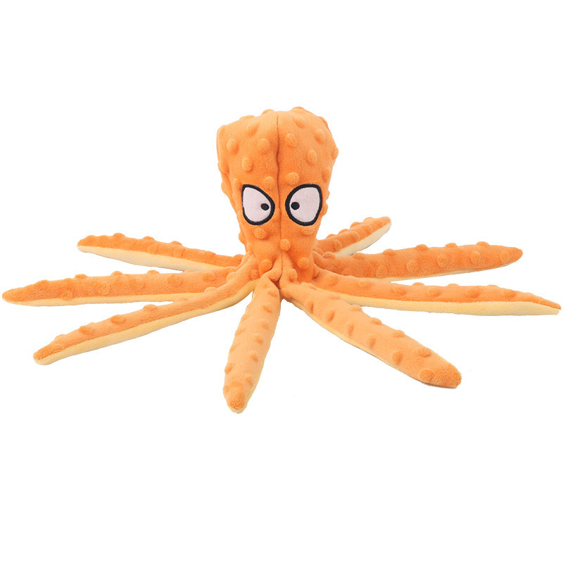 2024 Pet plush Squeaky Octopus Dog Puzzle Bite Resistant Vocal Toy