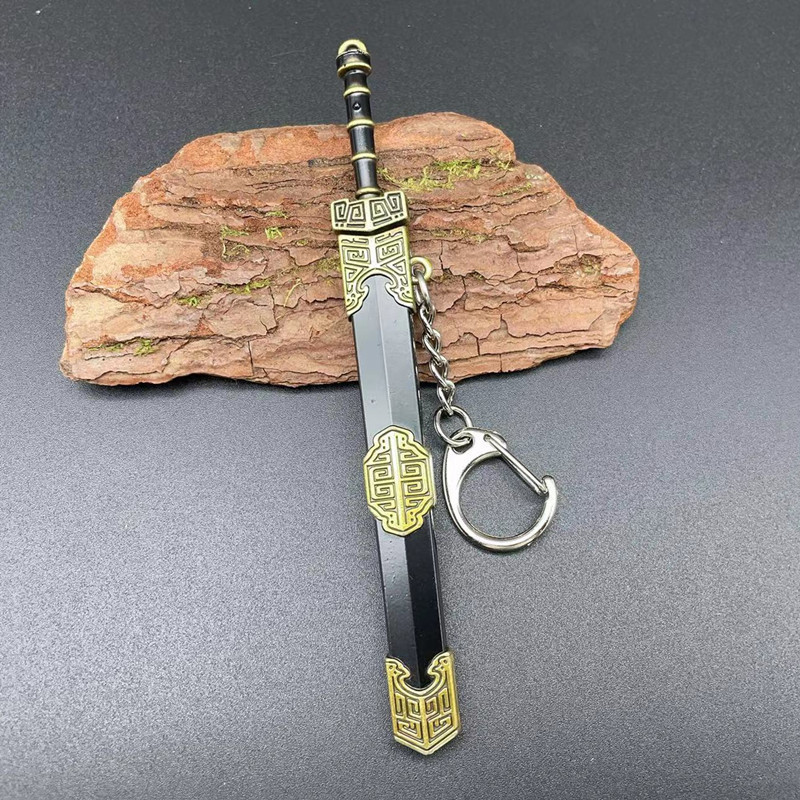 Game Accessory Ancient Famous Sword Metal Weapon Toy Key Chain Pendant Car Keychain