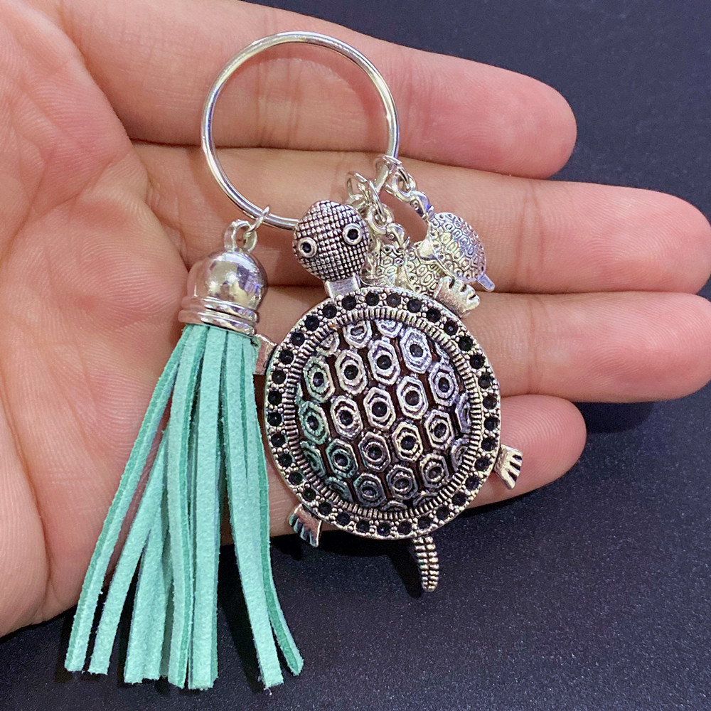 Mini Turtle Tortoise Keychain Cute Animal Key Ring Purse Bag Backpack Car Key Accessory Women Men keychain