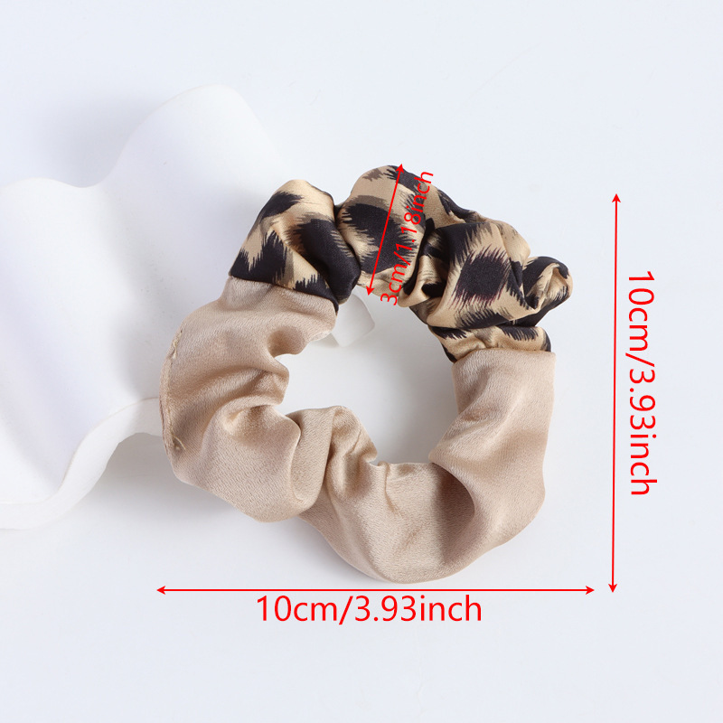 Wholesale Personalized Fall Winter Spring Ladies Fashion Hair Accessory Patchwork Animal Dots Leopard Print Hair Ring Scrunchies