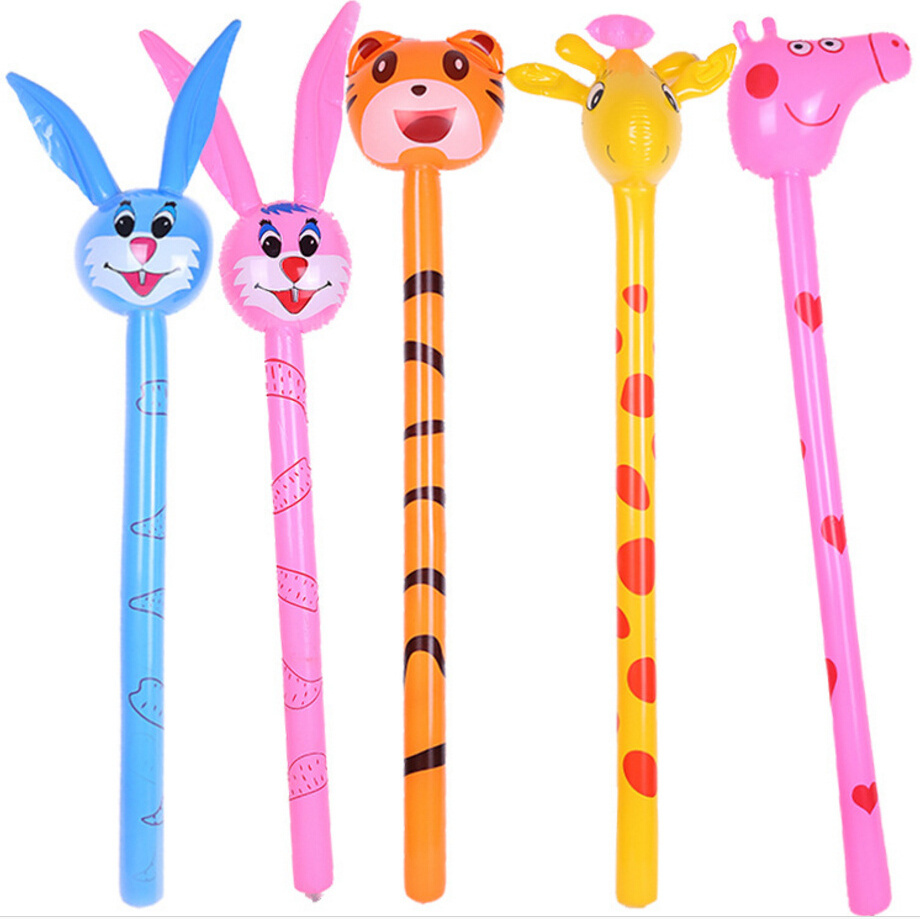 wholesale and custom party Decorations Cheering Stick elephant inflatable animal stick balloon for promotion