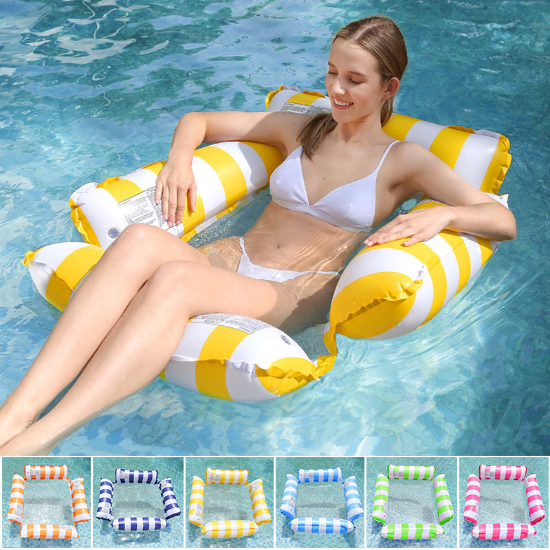 Hot selling inflatable swimming water hammock float water hammock chair with 4 tubes