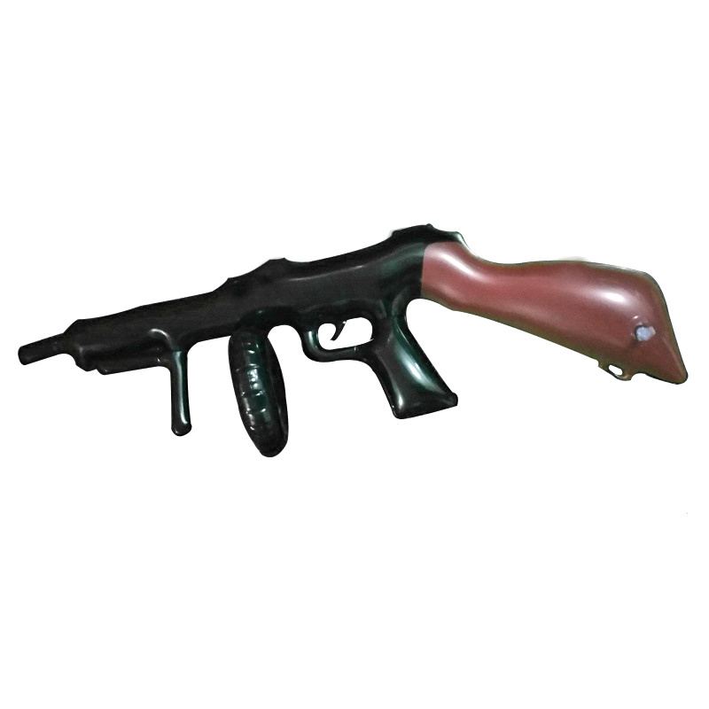 Promotional plastic blow up weapon toys PVC inflatable fack gun toy