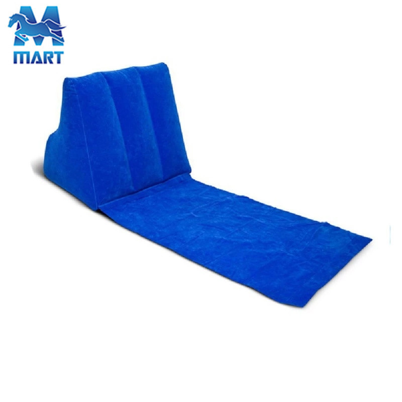 Hot selling inflatable air bed back support reading pillow inflatable air bed