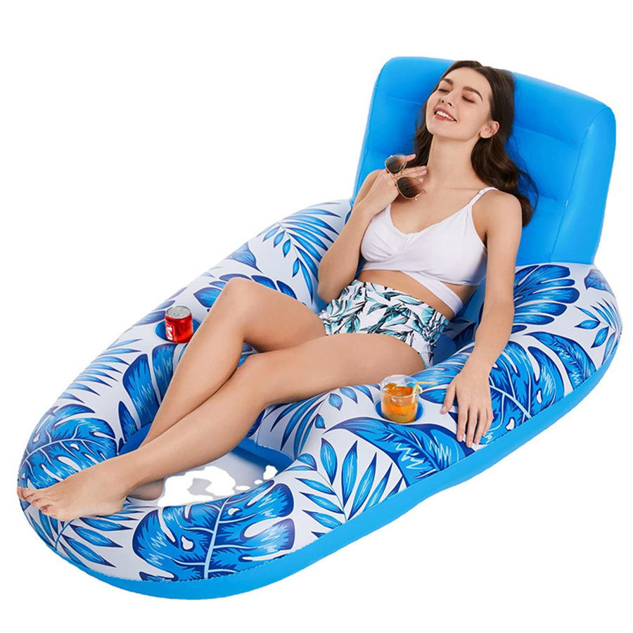 Adults Inflatables Ride on Pool Party Toys Water Pool Float Chair Summer Beach Swimming Float Lounge Chair