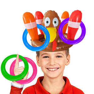 Wholesale inflatable turkey toss ring pvc outdoor toys inflatable game toy for family party