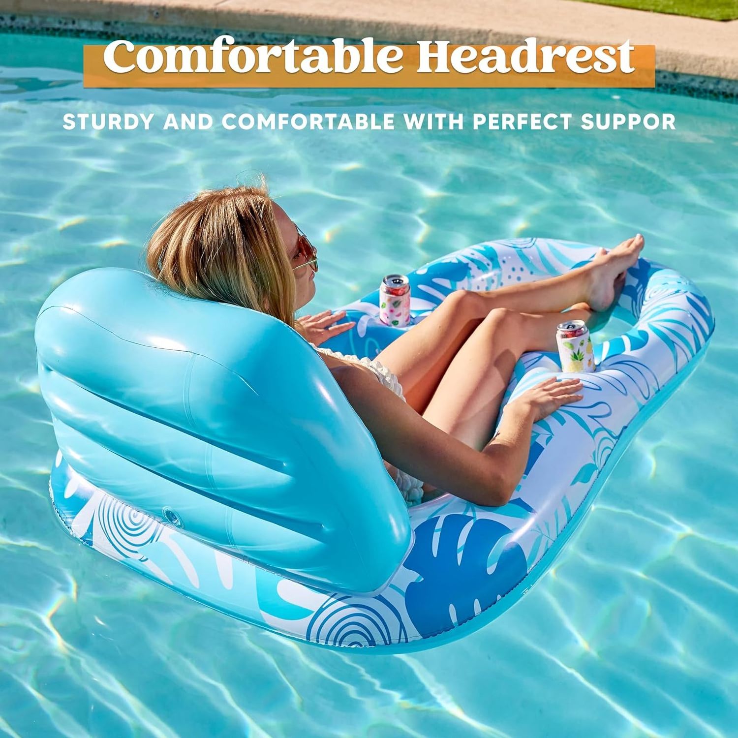 Adults Inflatables Ride on Pool Party Toys Water Pool Float Chair Summer Beach Swimming Float Lounge Chair