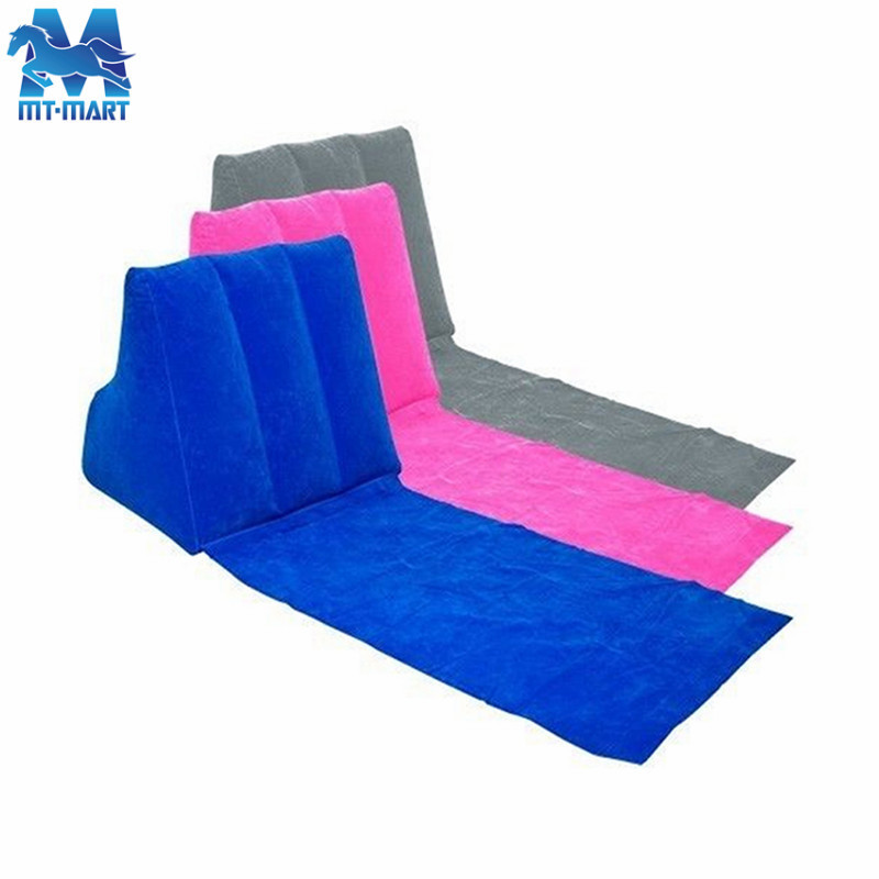 Hot selling inflatable air bed back support reading pillow inflatable air bed