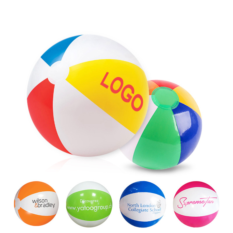 Wholesale Custom Logo High quality Eco Friendly PVC Colorful Kids Beach Ball Water Toy Inflatable Beach Ball for child