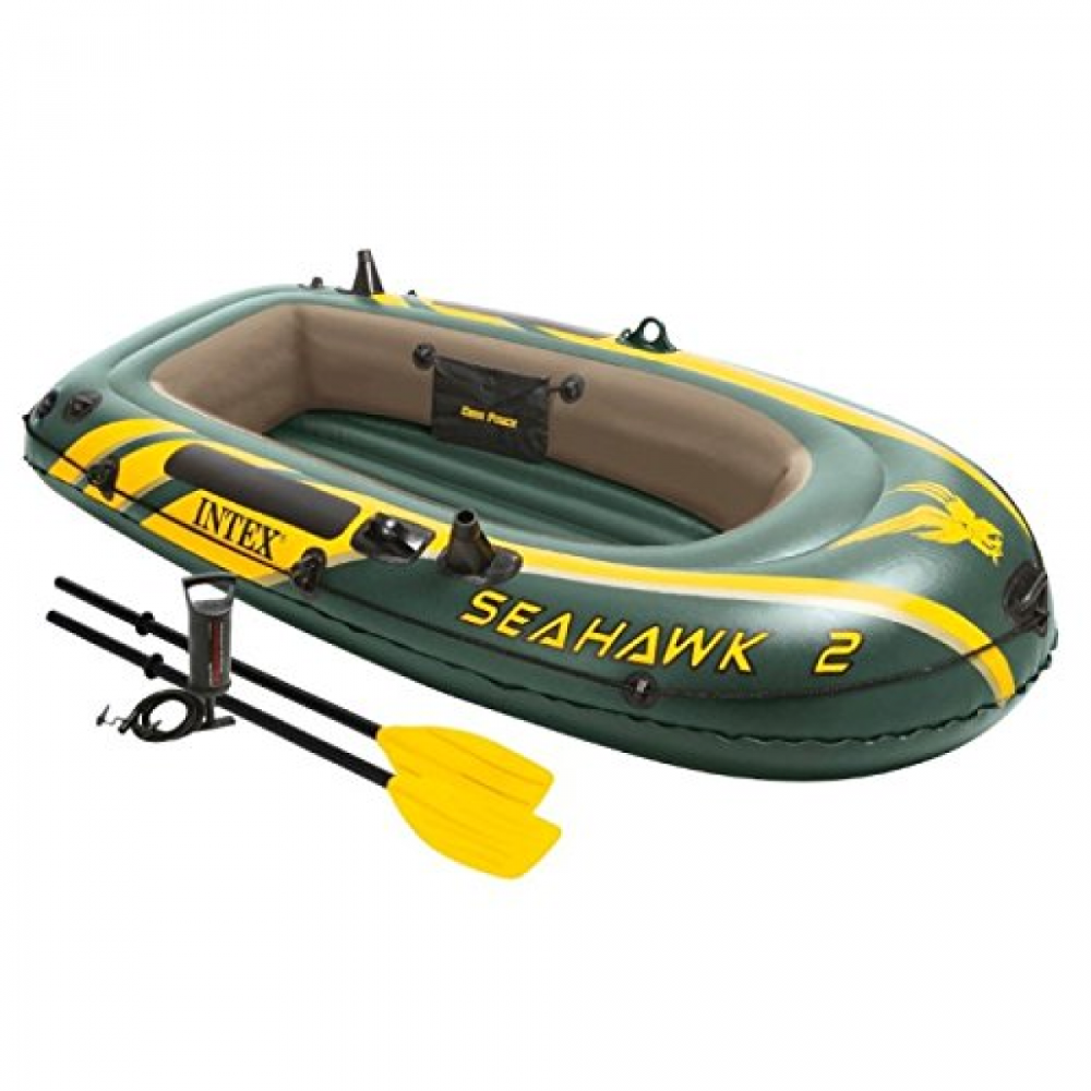 INTEX  SEA HAWK 3 BOAT SET 4 persons  rigid pvc fishing inflatable boat