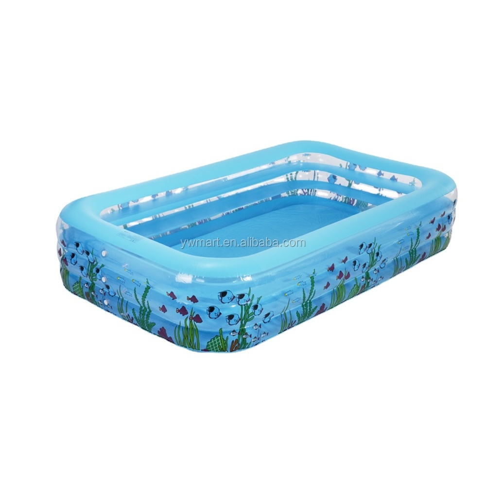 EN71 standard deep sea world inflatable family swimming pool