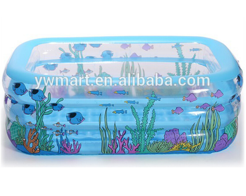 EN71 standard deep sea world inflatable family swimming pool