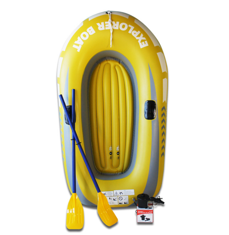 Factory rigid pvc boat inflatable rod holder inflatable fishing boat rafting kayak boat for sale