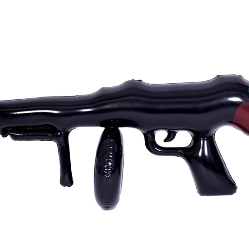 Promotional plastic blow up weapon toys PVC inflatable fack gun toy