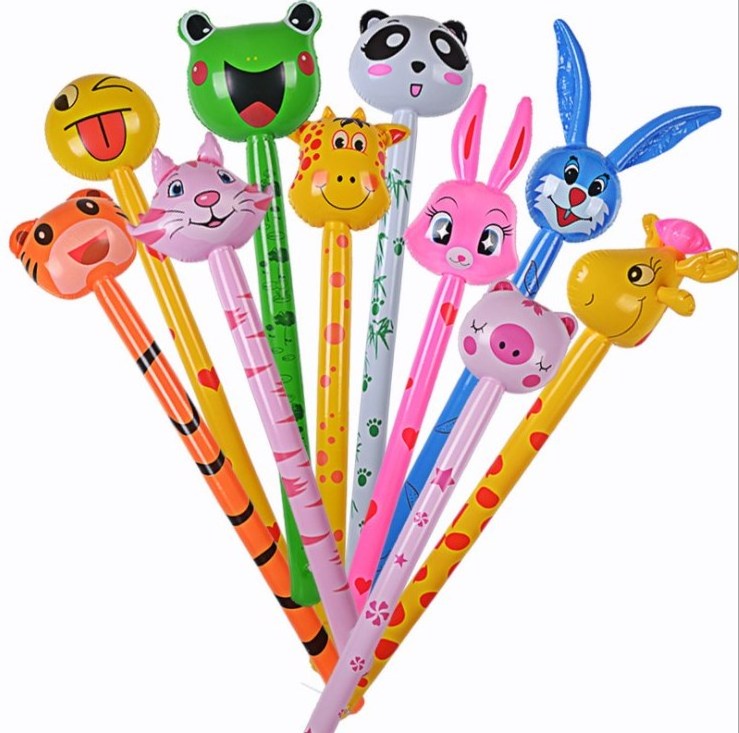 wholesale and custom party Decorations Cheering Stick elephant inflatable animal stick balloon for promotion