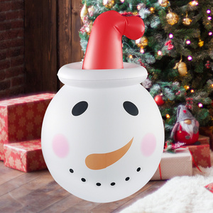 wholesale PVC Christmas decoration ornament inflatable christmas snowball with LED light