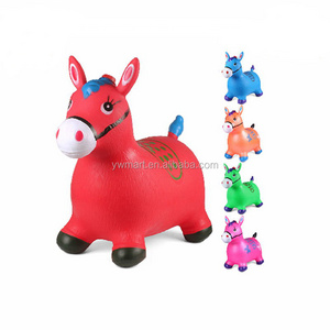 Factory price multicolor PVC kids riding non-slip toy inflatable jumping colorful animal