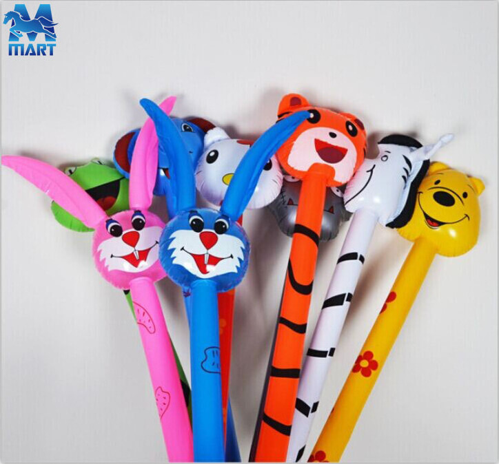 wholesale and custom party Decorations Cheering Stick elephant inflatable animal stick balloon for promotion