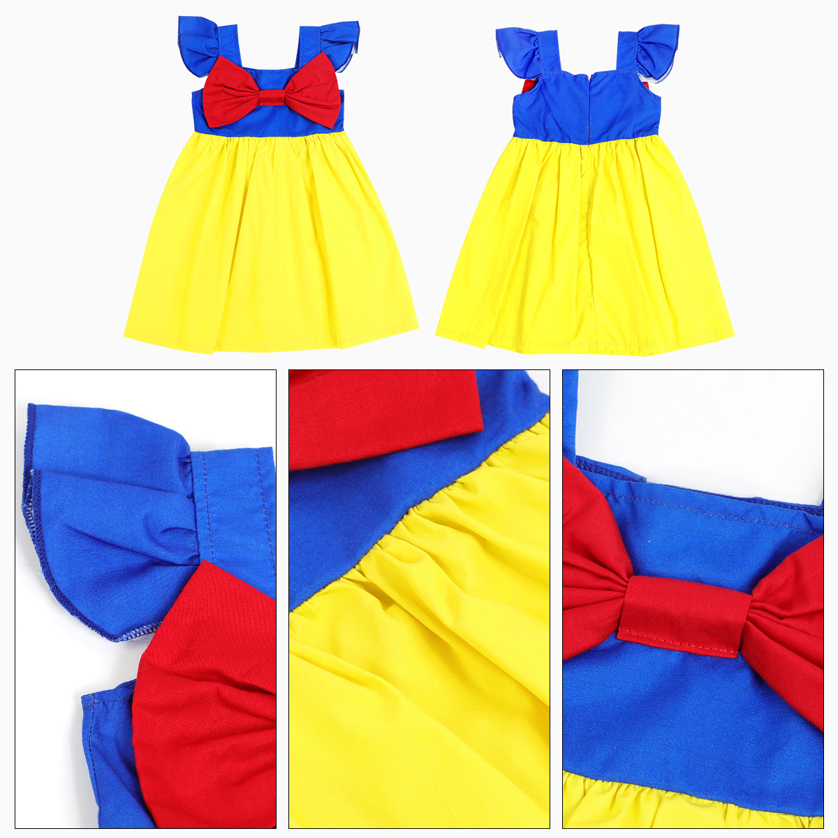 Puresun Children Clothes Big Bows Lovely Princess Kids Dresses for Girls Costume Toddler Fancy Party Dresses