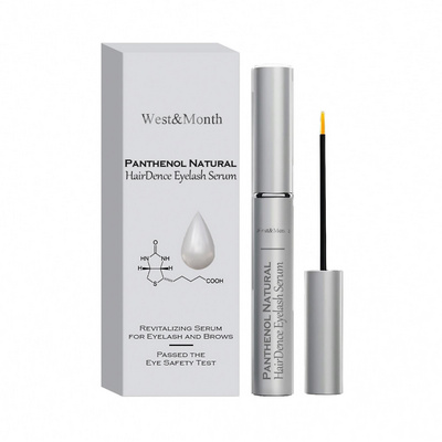 West & Month Panthenol Natural Hairdence Eyelash Serum Eye Brow Lash Growth Extension Grower Vegan Castor Oil Eyelash Serum