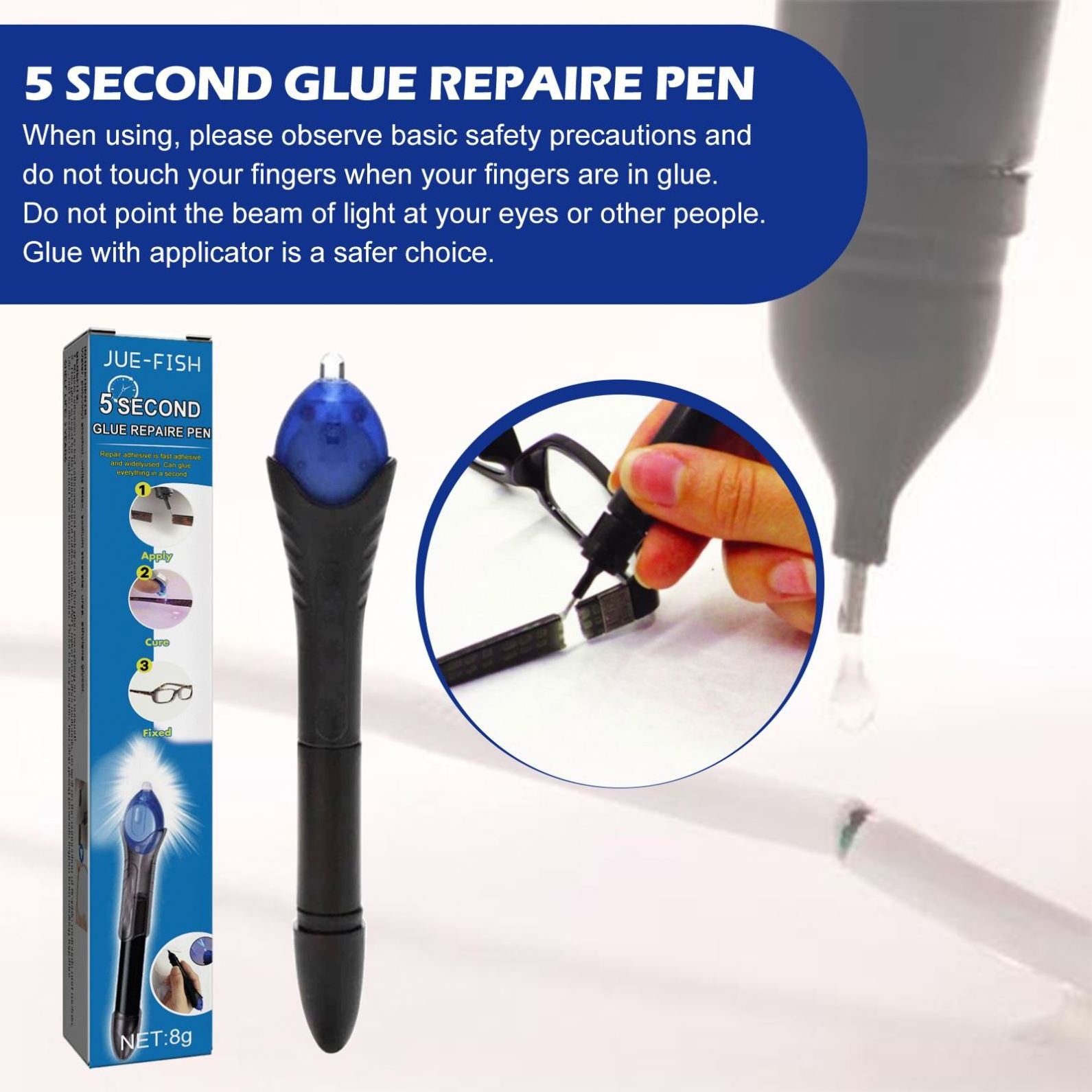 Hot Sale 5 Second Fix Liquid Glue With UV Light Glass LED Adhesive Touch Screen UV Light Glue Pen