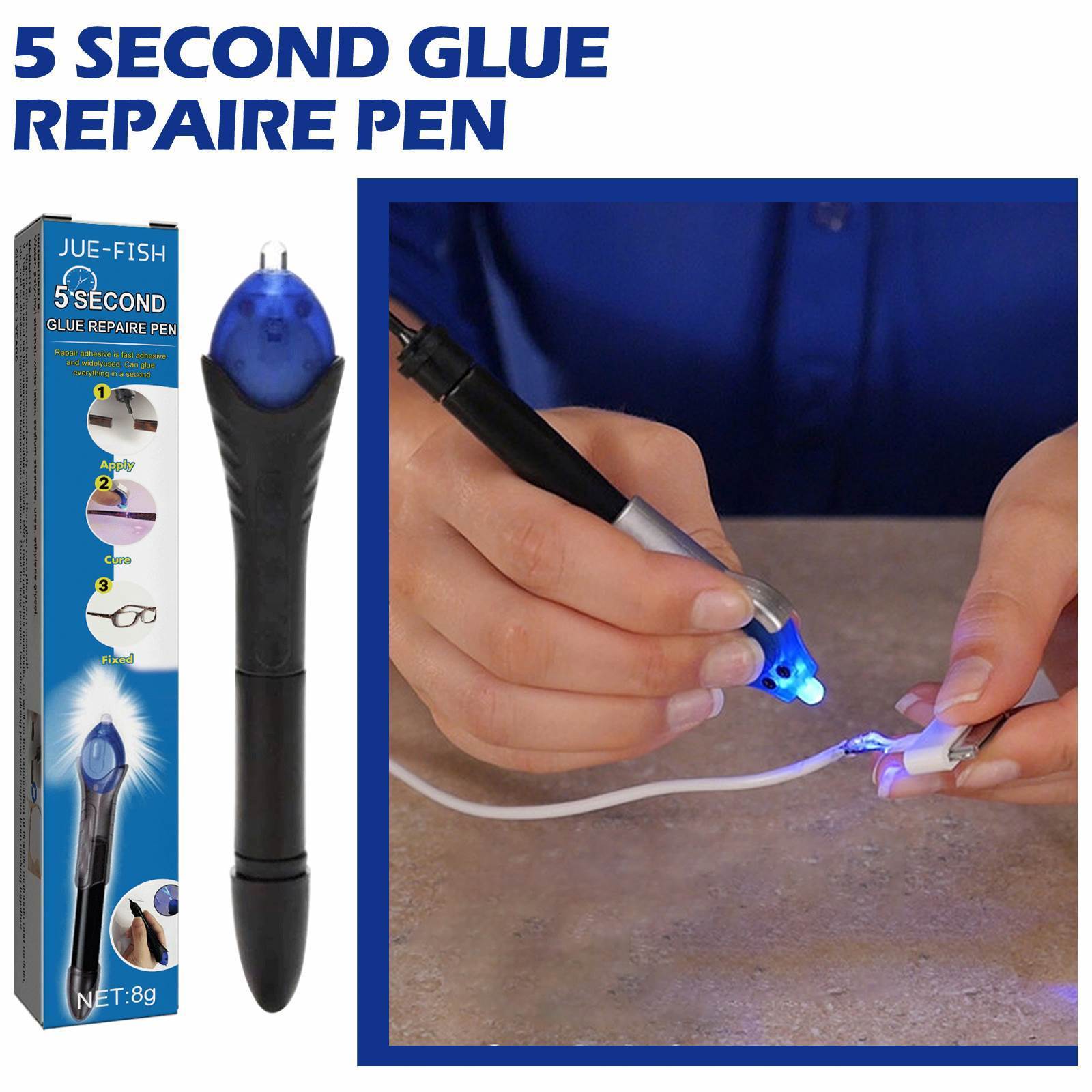 Hot Sale 5 Second Fix Liquid Glue With UV Light Glass LED Adhesive Touch Screen UV Light Glue Pen