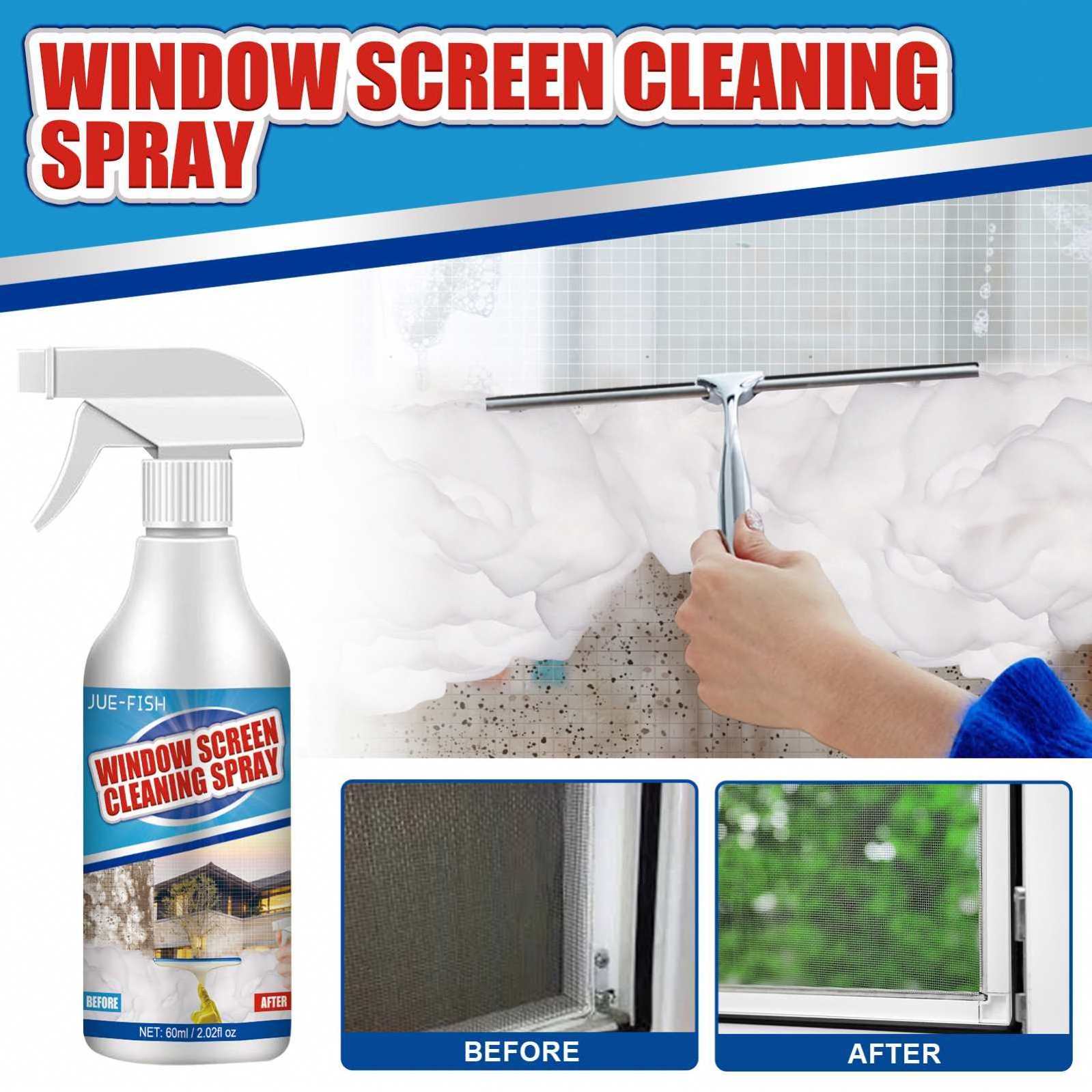 Jue Fish Free Dismantling Screen Window Cleaning Spray Free Washing Household Deodorizing and Descaling Foam Spray