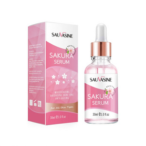 SAUVASINE New 30ML Moisturizing Brightens Skin Tone Anti-Aging Sakura Facial Essence  Brightening Anti-Wrinkle Whitening  Serum