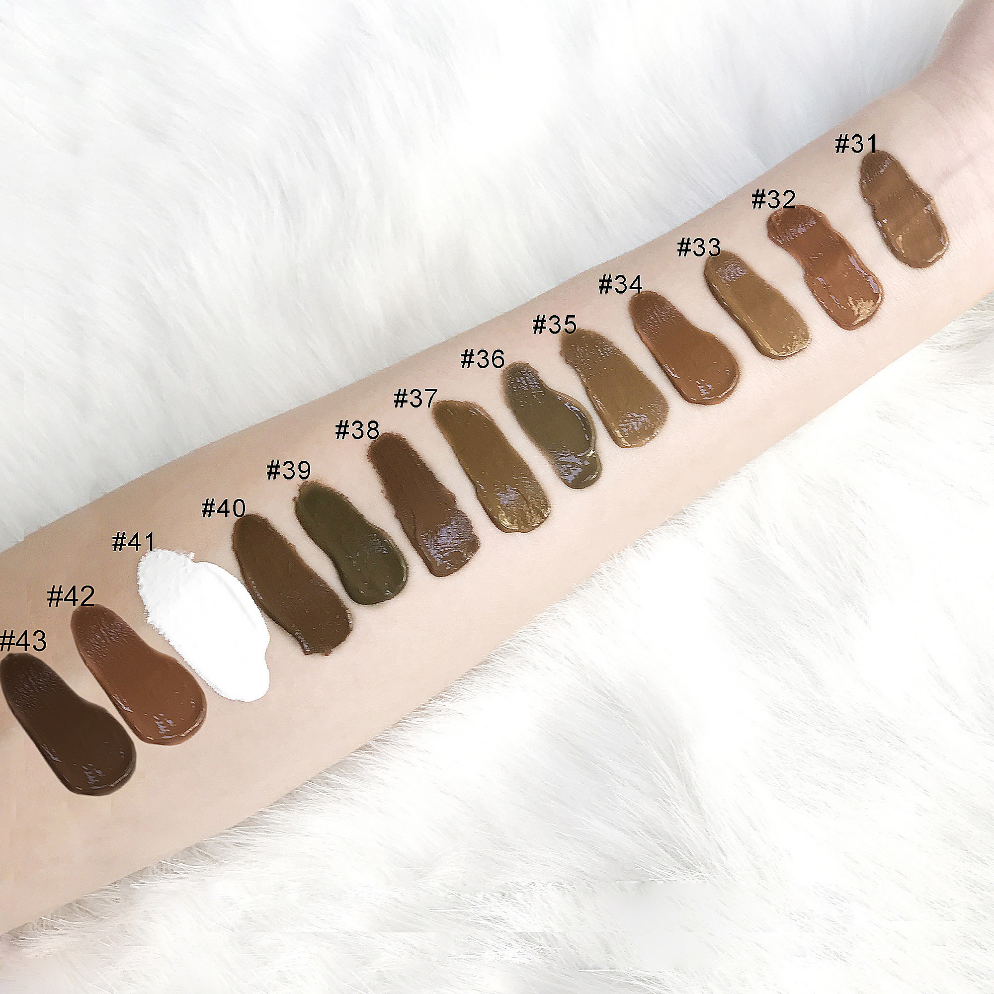 waterproof full coverage 43 colors private label liquid foundation