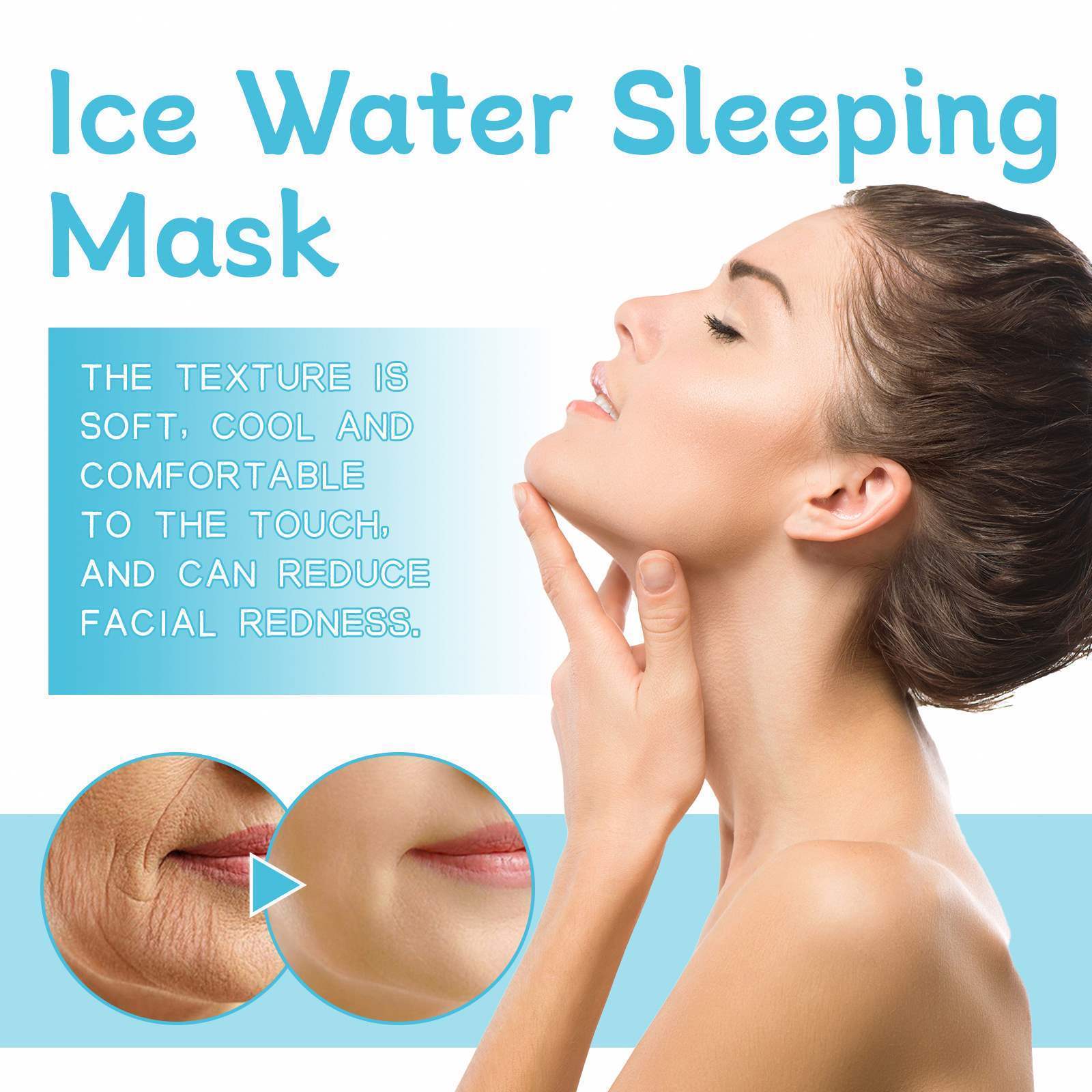 Hoygi Wholesale Private Label Ice Water Sleeping Mask Deep Moisturizing Glowing Cream Whitening Anti-Wrinkle Firming Facial Mask