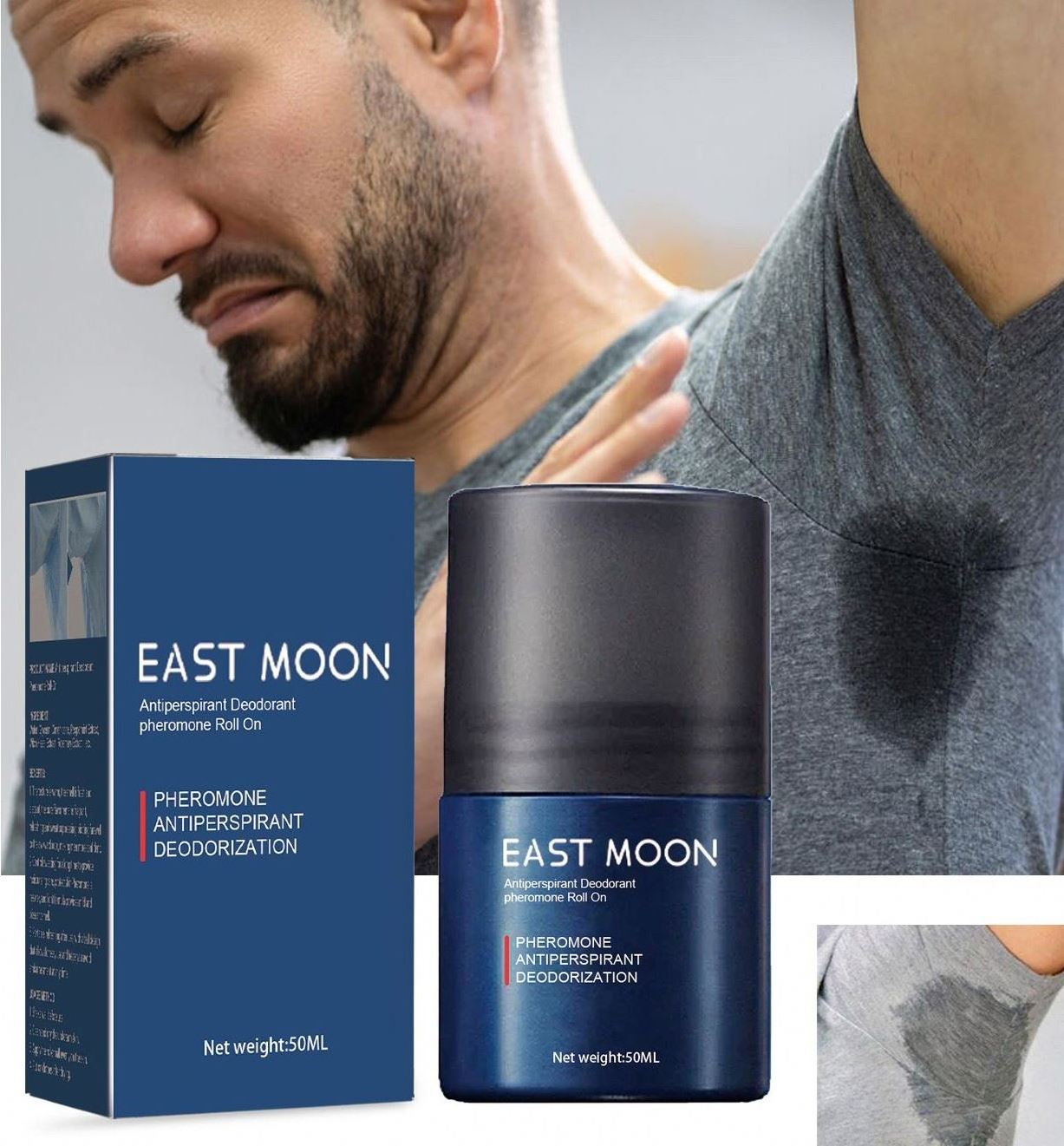 East Moon Wholesale OEM Antiperspirant  Deodorant Ball Clean Body Underarm Odor Sweat Odor Body Odor Dry Long-Lasting Care