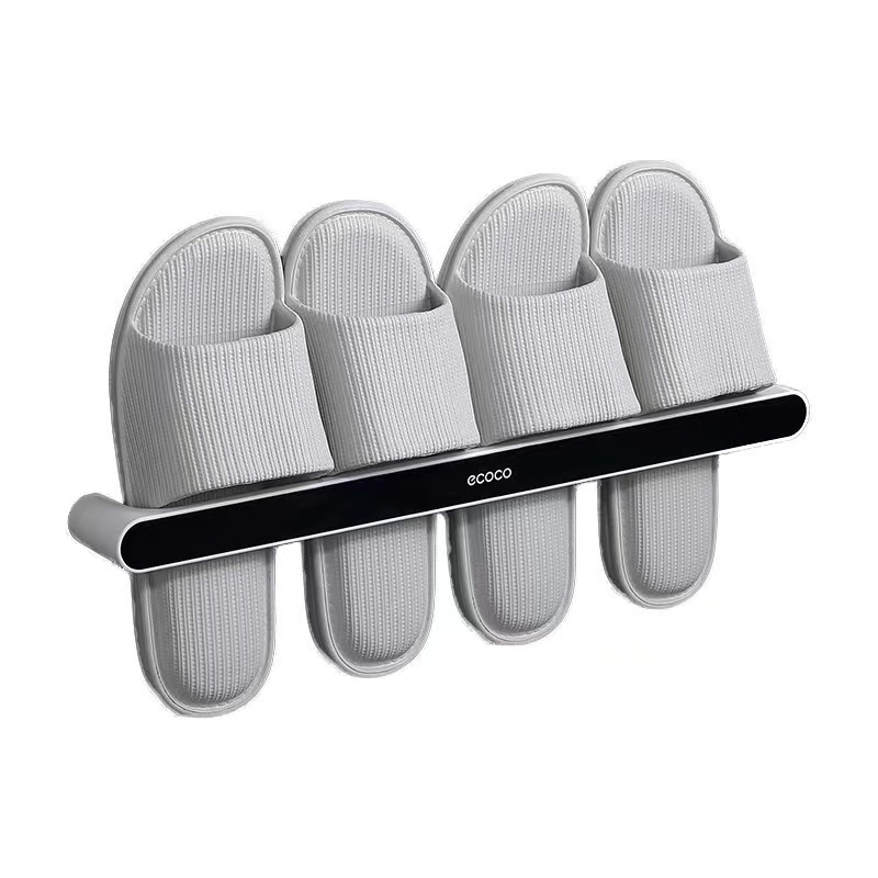 2023 Nail-free Slippers Holder shoe racks for home Shoe Rack Wall Mounted Hanging Kitchen Pot cover storage rack