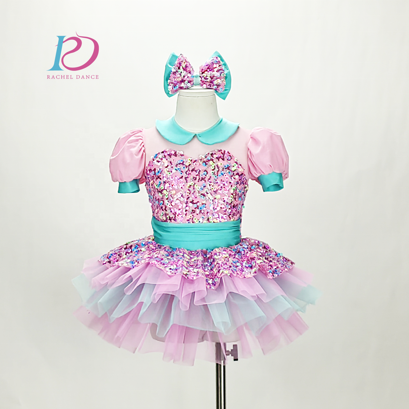 Kids dance costume girls cute recital dance costume dance tutu