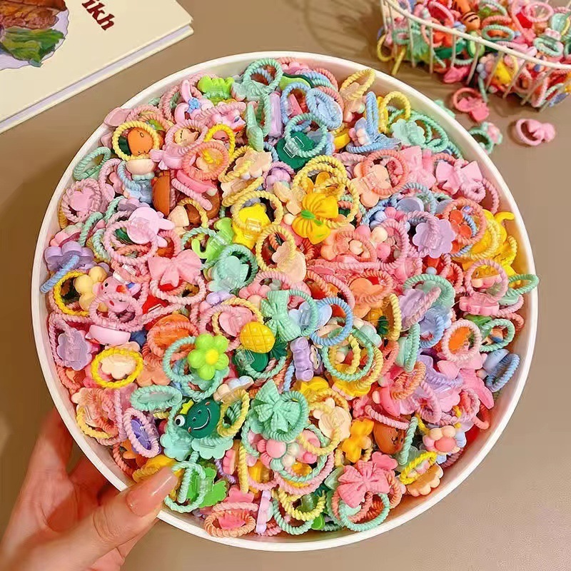 MX korean flowers children baby kids bow elastic hair rubber bands for baby girls kids scrunchies accessories