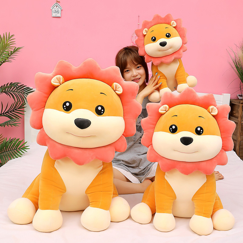 YWMX 25CM Cartoon Plush Toys Soft  Lion  Cute Children's Throw Pillow Sit Style Kids Birthday Gift Soft Toy Wholesale