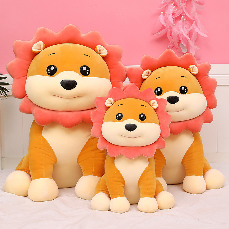 YWMX 25CM Cartoon Plush Toys Soft  Lion  Cute Children's Throw Pillow Sit Style Kids Birthday Gift Soft Toy Wholesale