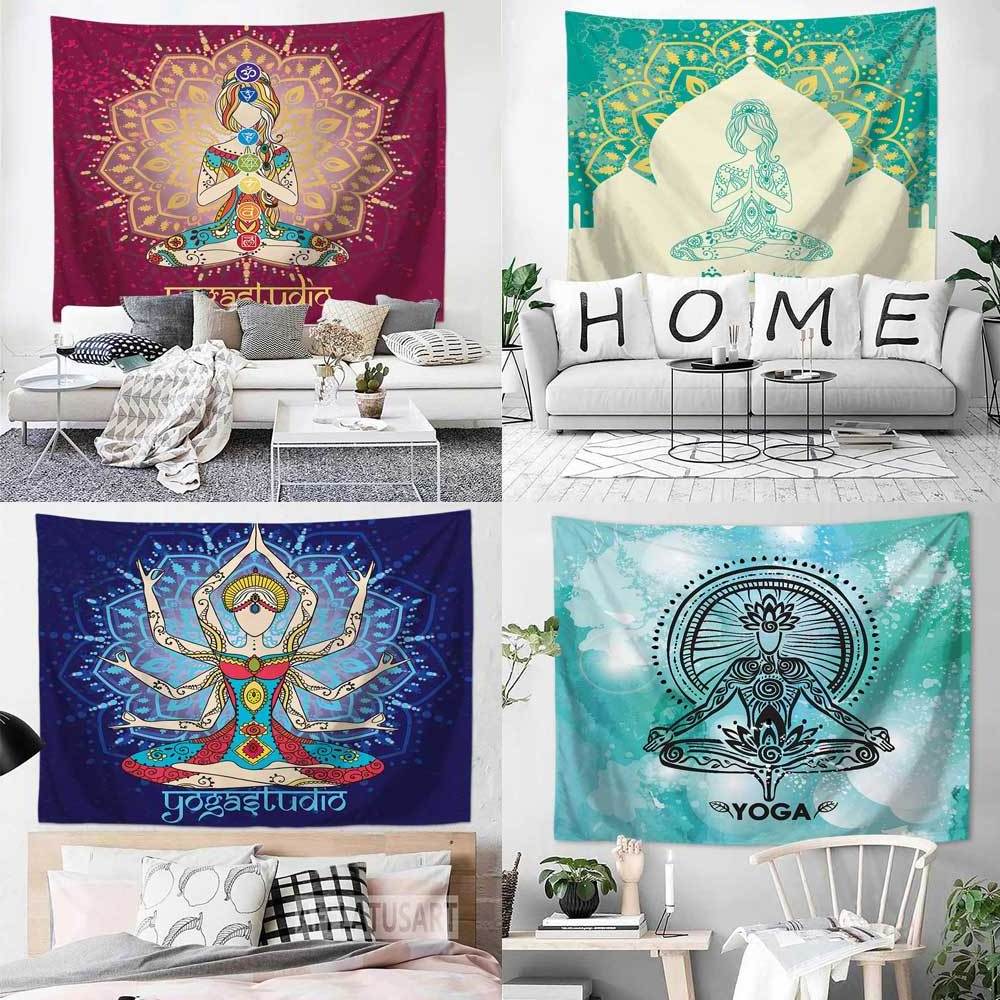 Buddha Style Indian Tapestry Hippie Mandala Wall Hanging Bohemian Decor Religious Tapestry