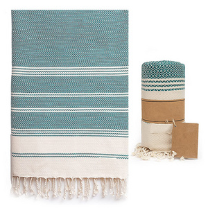 Wholesale 100% Cotton Jacquard Hand Made Turkish Beach Towel With Tassels Sand Free Bath Fouta Towel