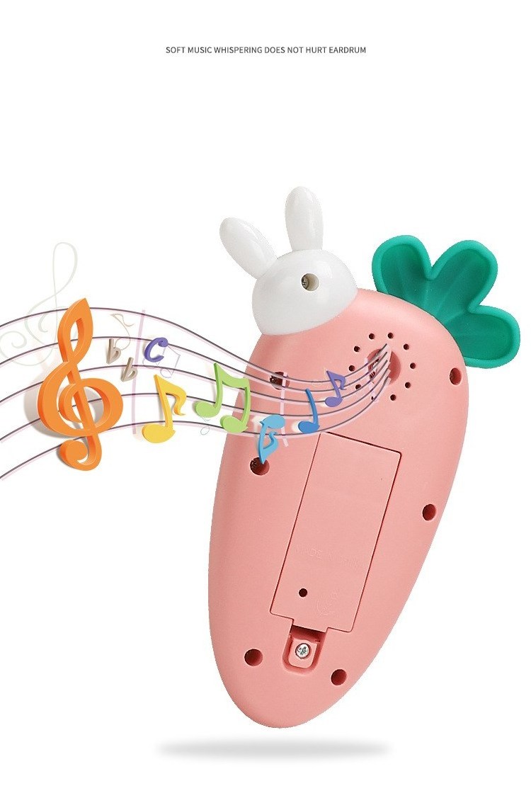 Children's music early education mobile phone toy baby puzzle bilingual multifunctional phone can bite soft glue