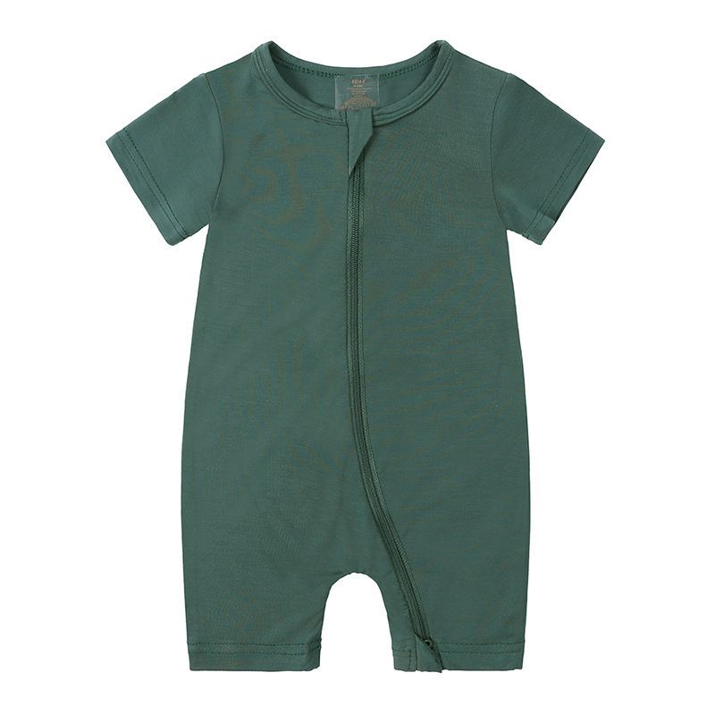 2024 New Baby Summer Romper Newborn Bamboo Fiber Short Sleeve Boys and Girls Summer Thin Romper