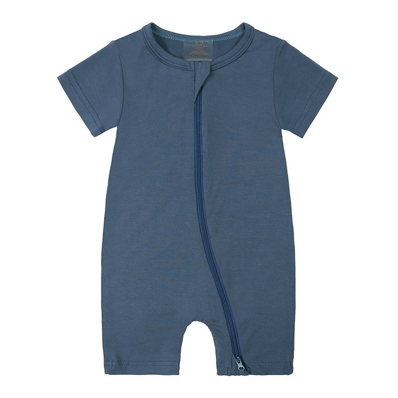 2024 New Baby Summer Romper Newborn Bamboo Fiber Short Sleeve Boys and Girls Summer Thin Romper