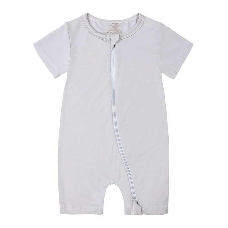 2024 New Baby Summer Romper Newborn Bamboo Fiber Short Sleeve Boys and Girls Summer Thin Romper