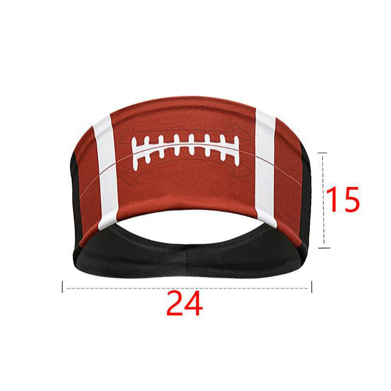 MIO Custom Logo Sweatband Breathable Elastic Sport Headband Softball Basketball Football Pattern Non Slip Headband For Women Men