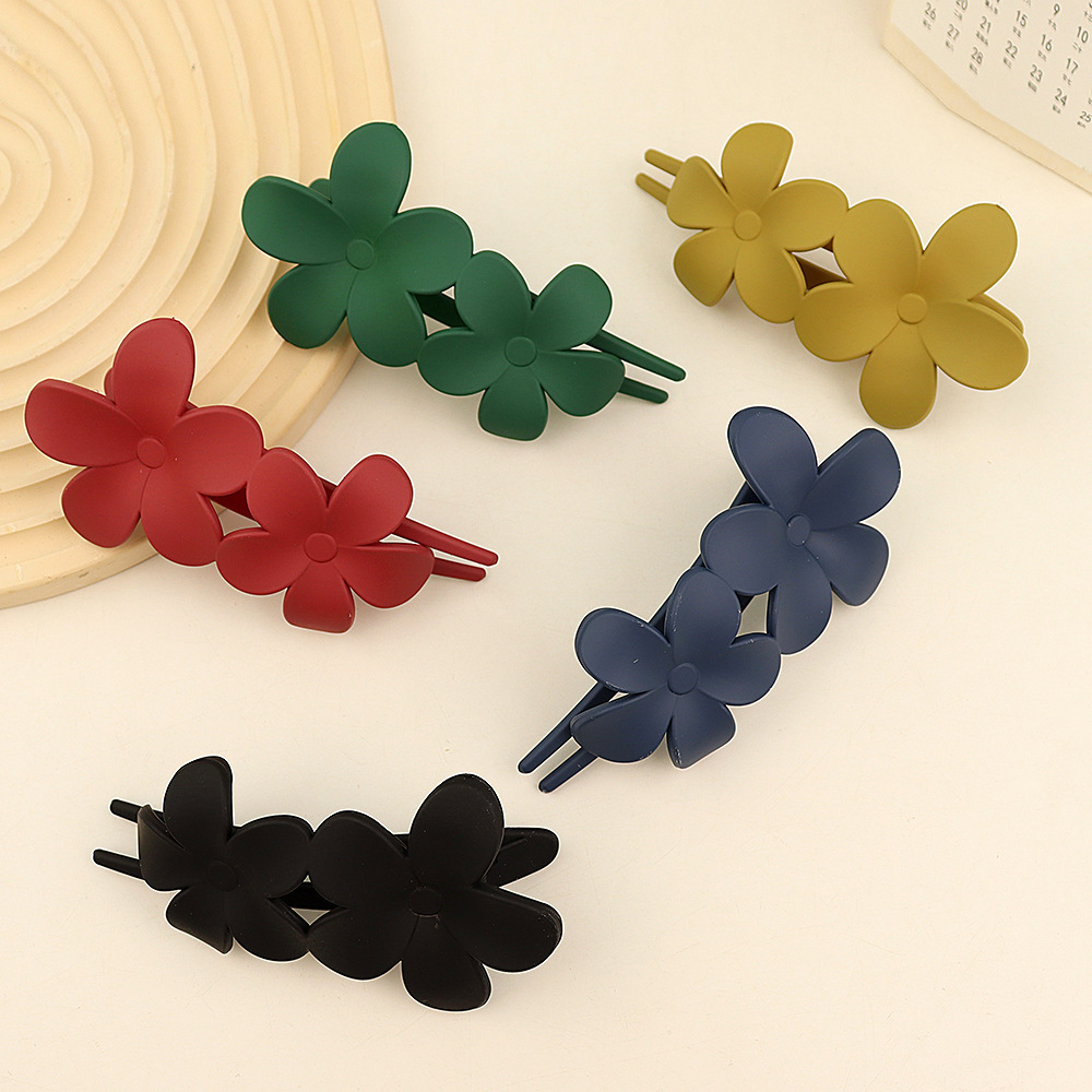 MIO Plastic Flower Hair Clip Duck Bill Hot Selling Clips For Women Lady Solid Color Wholesale Ponytail Holder